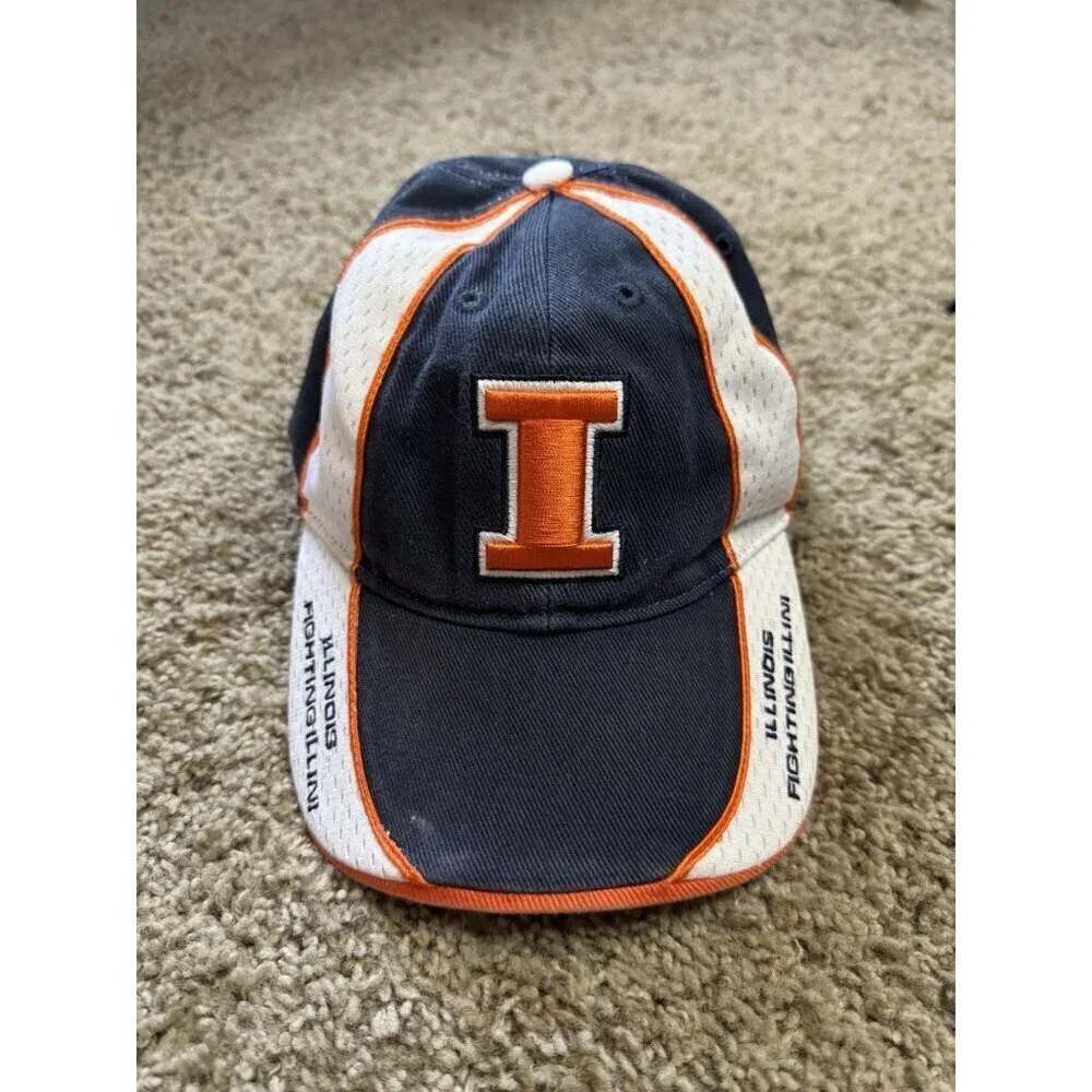 University Of Illinois Fighting Illini Cap Hat Navy White Orange Youth